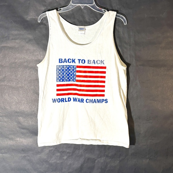 Gildan Other - America USA United States Flag World War Champs Tank Top